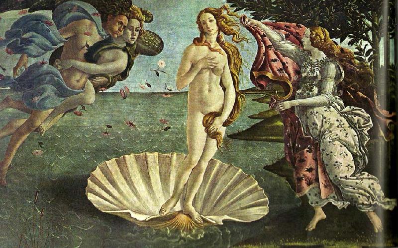 Sandro Botticelli venus fodelse Sweden oil painting art